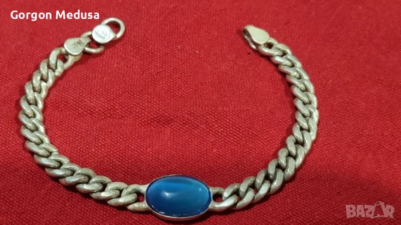 старинна антична сребърна гривна ръчно изработена 925 , снимка 1