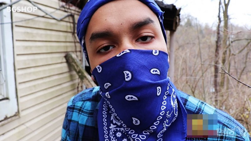 Бандана - Хип Хоп шал - Син, снимка 1