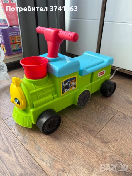 Влакче за бутане с крачета Fisher price, снимка 1