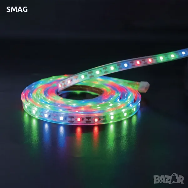 Соларна LED лента многоцветна с програма 3м S_1236441, снимка 1