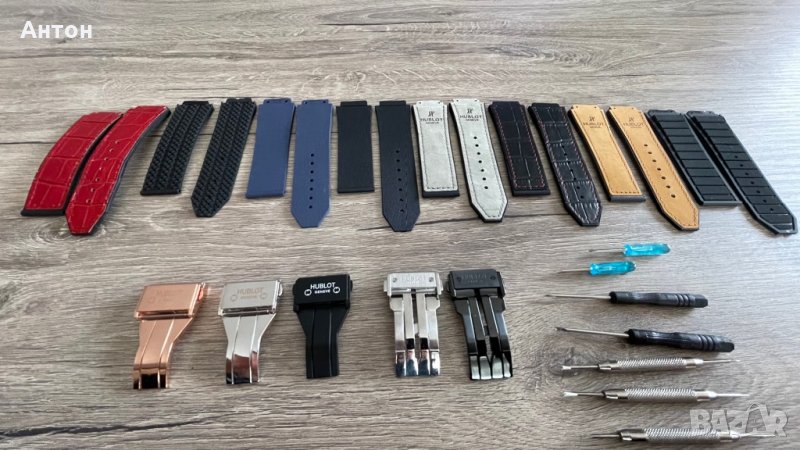 Продавам нови HUBLOT каишки от висококачествен каучук' и закопчаване (пеперуда)  Каишка силиконова , снимка 1