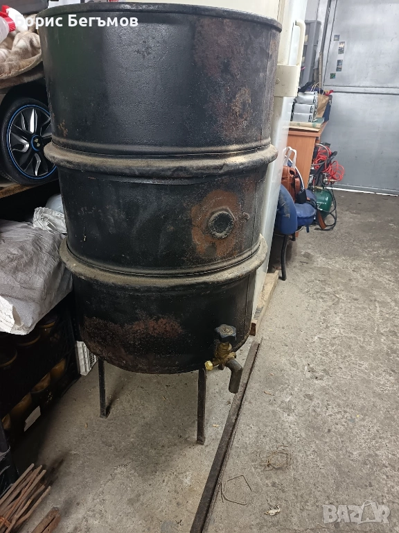 200 литров варел с кран и стойка, снимка 1