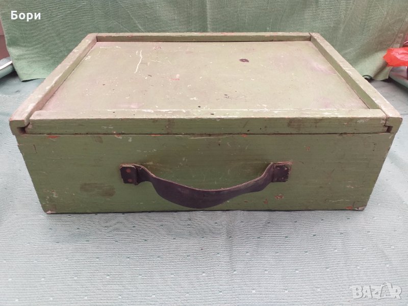 Стар дървен куфар кутия, снимка 1
