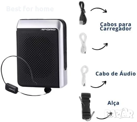 Преносим гласов усилвател 30W UHF безжичен - Aporo T18, снимка 5 - Ресийвъри, усилватели, смесителни пултове - 51148081