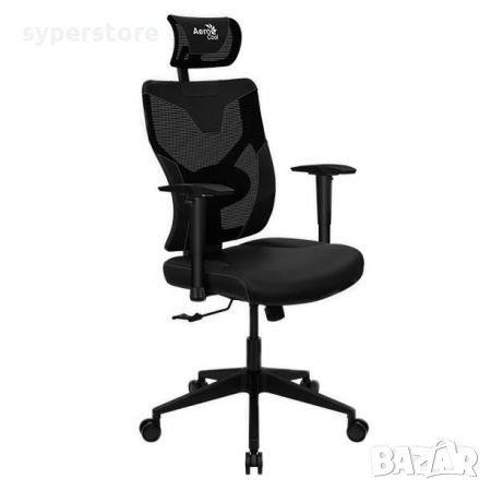 Геймърски стол Aerocool Guardian Smoky Черен Ergonomic Gaming chair, снимка 1 - Столове - 35578864