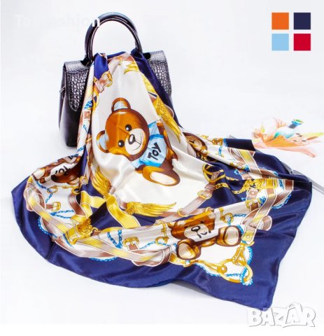 дамски копринен шал Moschino, снимка 6 - Шалове - 43800511