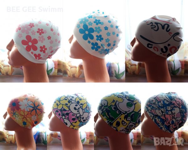 Плувни шапки за възрастни и деца, снимка 6 - Водни спортове - 33286605