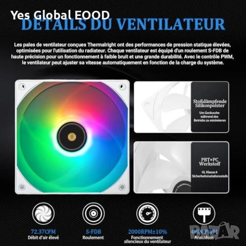 Thermalright Frozen Notte 360 White ARGB AIO охлаждане, снимка 5 - Други - 53112199