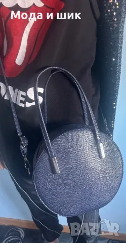 Кожен панталон със блуза и чанта, снимка 4 - Панталони - 47938267