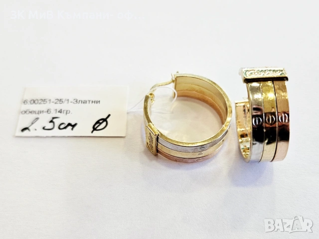 Златни обеци 6.14гр 00251-25
