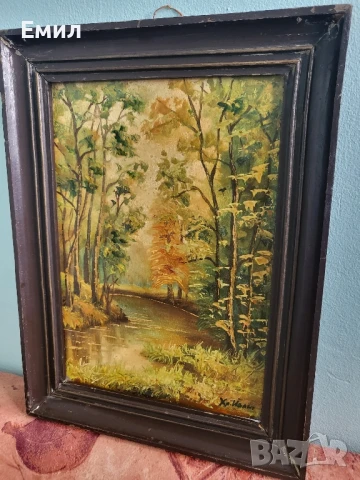 Картина масло върху фазер Христо Иванов, снимка 2 - Колекции - 50665896