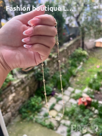 Златно синджирче с топченца подходящо за колие и гривна ❤️, снимка 3 - Колиета, медальони, синджири - 52412407