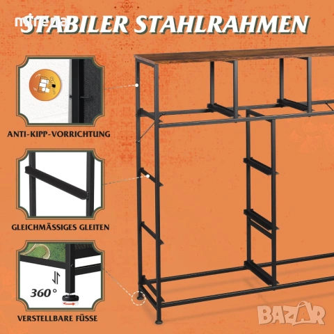 Скрин от плат с 9 чекмеджета, здрава стоманена рамка, Винтидж принт, снимка 6 - Скринове - 53144600