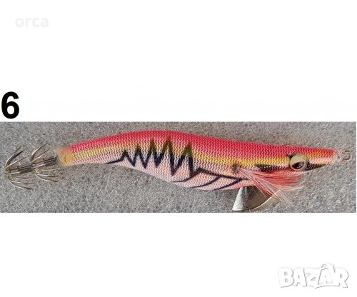 Калмарка с тракалка за морски риболов - калмариера HAND MADE SQUID GAME, снимка 6 - Такъми - 44033054