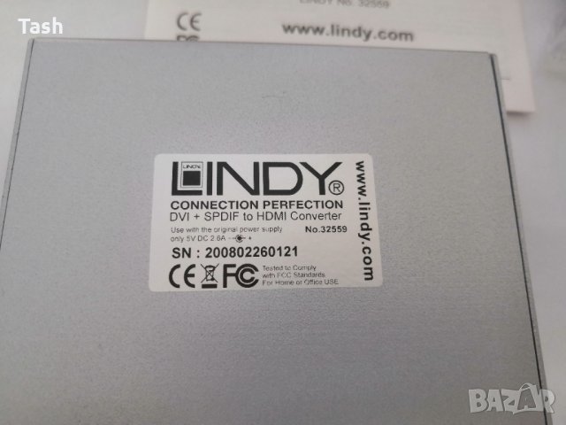 Lindy DVI-D & SPDIF to HDMI Converter, снимка 5 - Кабели и адаптери - 29036614