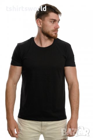 Нова мъжка изчистена тениска в черен цвят, снимка 5 - Тениски - 37670586