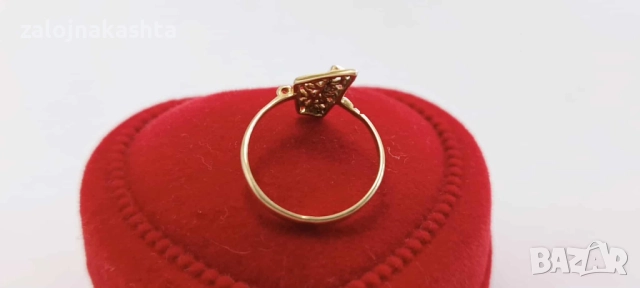 Детски Златен пръстен-0,93гр/14кр, снимка 4 - Пръстени - 51601598