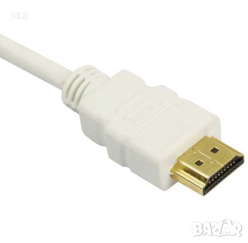 Адаптер Micro HDMI DM to VGA F White - 0.15m, снимка 11 - Кабели и адаптери - 41364248