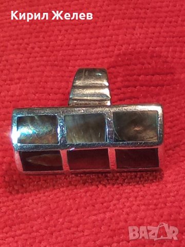 РАЗКОШЕН СЕДЕФЕН СРЕБЪРЕН ФЕШЪН АРТ ПРЪСТЕН СРЕБРО 925 с ЮВЕЛИРНО РЪЧНО ШЛИФОВАН КРАЛСКИ СЕДЕФ 39987, снимка 3 - Пръстени - 42612321