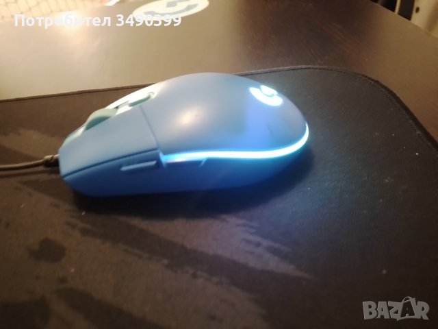Gaming мишка logitech g102 в синьо, снимка 5 - Клавиатури и мишки - 43899954