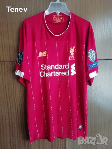Liverpool Champions of Europe 2019 New Balance оригинална тениска фланелка Ливърпул XL , снимка 2 - Тениски - 38110133