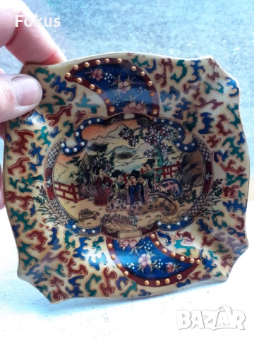 Уникално красив стар пепелник сатцума Satsuma