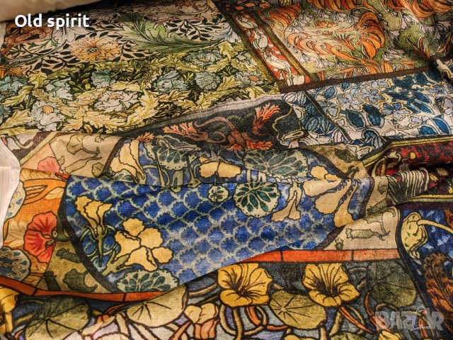 Двойка антикварни кресла – Bohème, с копринен пачуърк, снимка 10 - Антикварни и старинни предмети - 43355977