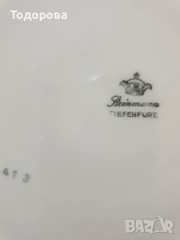 Голямо .бароково дълбоко плато steinmann tiefenfurt от началото на миналия век, снимка 5 - Сервизи - 47558517