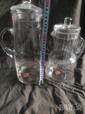 Продавам две стъклени кани за вино от соца , снимка 2 - Форми - 43758873