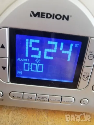 Радиочасовник с LED лампа MEDION, снимка 7 - Радиокасетофони, транзистори - 47654706