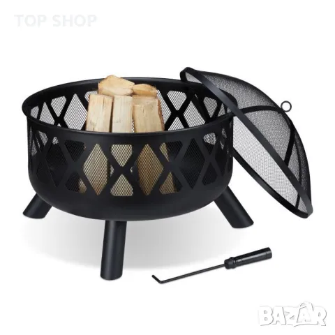 Огнище , външна камина , Огнена купа със защита от искри, снимка 9 - Барбекюта - 49092976