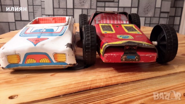 Тенекиени колички имат забележки, червената е със дървен под 40лв за двете , снимка 8 - Колекции - 34635822