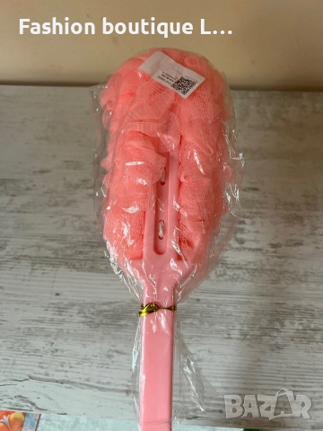 Нова розова гъба за баня с дълга дръжка,за да си стигате гърба на всяко място. 🌸🌸, снимка 2 - Други стоки за дома - 52332171