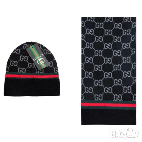 шапка и шал louis vuitton gucci , снимка 9 - Шапки - 51404206