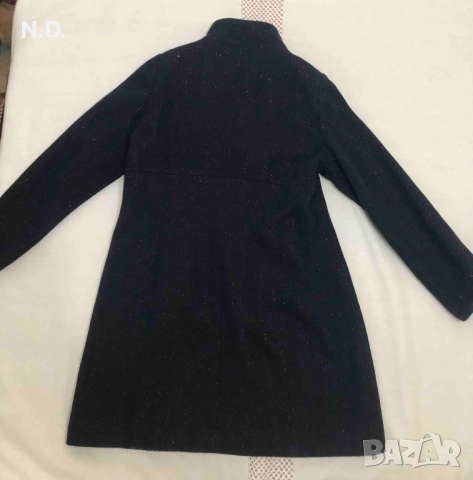 Дамско зимно черно вълнено палто Scarabey, 75% вълна, размер М, снимка 8 - Палта, манта - 47961115