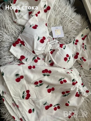 Топ топ топ 🍒Дамски комплект с черешки🍒 , снимка 4 - Комплекти - 51004621