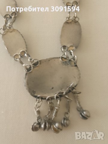 Възрожденско колие с ШЛИФОВАН ЧЕРЕН ахат, снимка 7 - Антикварни и старинни предмети - 43625694