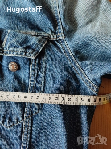 Мъжко оригинално Levi's дънково яке винтидж колекционерско изтъркано деним памук ХЛ, снимка 6 - Якета - 53248140