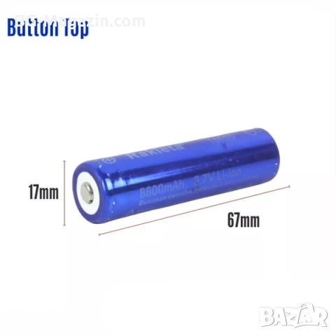 Акумулаторна батерия 18650 3.7V Rakieta 8800mAh презареждаща се за фенри прожектори челник, снимка 3 - Друга електроника - 51102811