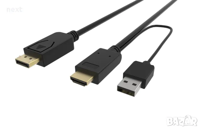 Кабел HDMI - Display Port 4K 2160p + Гаранция, снимка 3 - Кабели и адаптери - 47978349