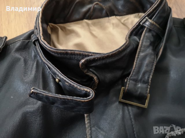 Кожено рокерско яке от естествена кожа MUSTANG, снимка 2 - Якета - 36647398