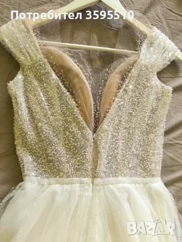 Обувки+Класна и бутикова булчинска рокля от италиански дизайнер, снимка 9 - Сватбени рокли - 49791700