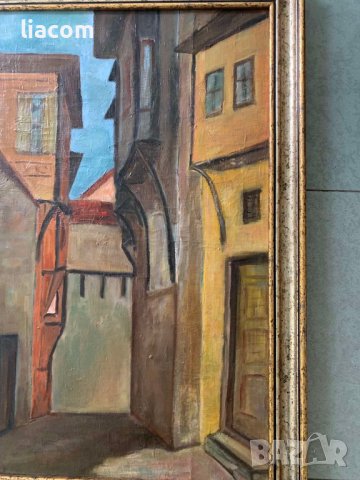 ДИМИТЪР КОЛЕВ СТЕФАНОВ "Пловдив" масло/платно голяма, снимка 8 - Картини - 40009288