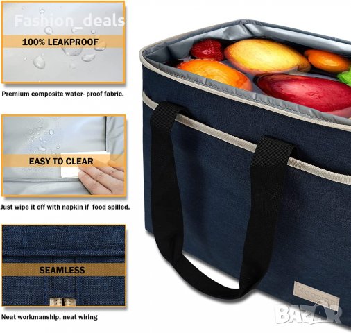 Нова Сгъваема мека хладилна чанта за храна пътуване пикник плаж къмпинг, снимка 6 - Хладилни чанти - 39139919