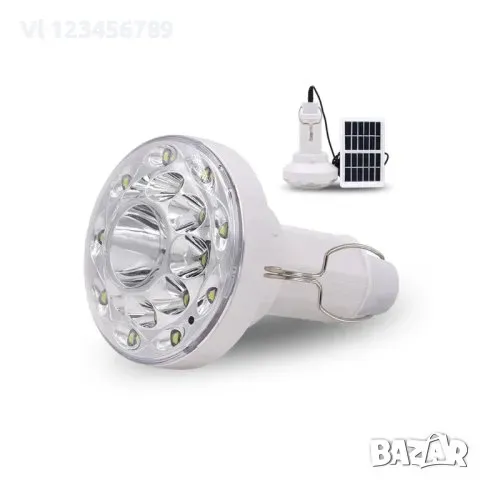 Електрическа лампа със соларен панел LED 3W/6V - EP-022, снимка 2 - Соларни лампи - 48687587