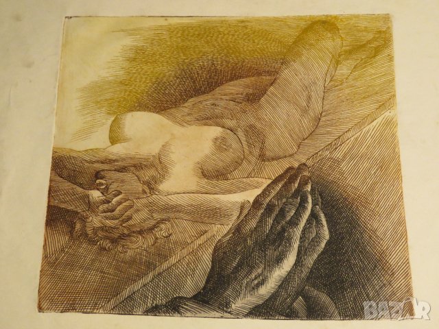 картина, еротика Грях, себеотдаване и молитва Елка Найденова Будинова. 18+  секс , снимка 2 - Антикварни и старинни предмети - 28583130