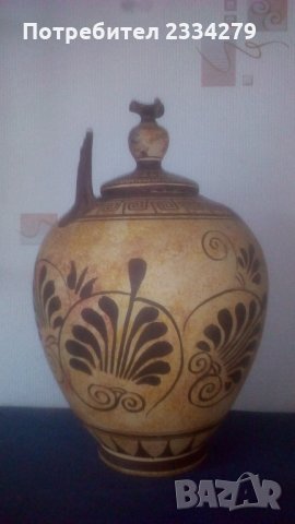 Глинена ръчно изработена и рисувана делва., снимка 2 - Вази - 33486153