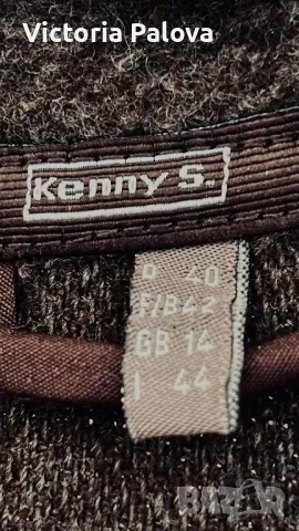 Модерно късо яке/сако KENNY S цвят шоколад, снимка 3 - Якета - 48775618