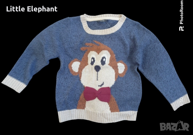 Пуловер за момченце на 2-3 год,маймунка,колекция"Animals",Англия/нова, снимка 1