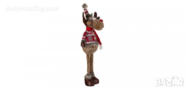 Коледен декоративен елен с жилетка, Automat, 80см , снимка 2 - Декорация за дома - 34778475